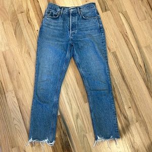 AGOLDE Riley High Rise Straight Crop Jean Size 25